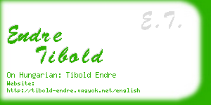 endre tibold business card